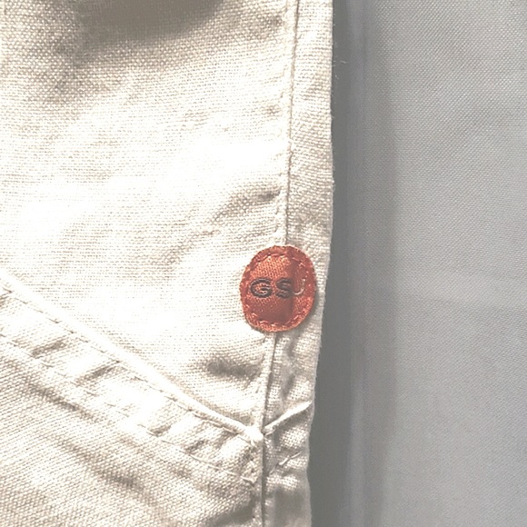 GABRIELE STREHLE JEANS STRENESSE LINEN SKRT SZ 10 - Picture 2 of 7